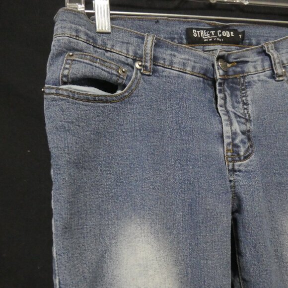 STREET CODE NEW YORK | size 7 | Blue Denim Jeans - Picture 3 of 16